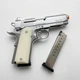 Стартовий пістолет Kuzey 911-SX#3, Colt M1911 Shiny Chrome Plating/White Grips - зображення 3