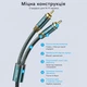 Аудиокабель RCA Vention 8 м 2 штекера на 2 штекера посеребренная бескислородная медь 4N хлопковая оплетка зеленый (BCUGK) - изображение 5