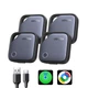 Поисковый трекер UGREEN FineTrack Duo CM916 4 шт. Apple Find My и Google Find Hub iOS 14.5+ и iPadOS 14.5+ Android 9.0+ работа до 1 года 1 трекер в 1 экосистеме одновременно зарядка USB-C Bluetooth Low Energy сине-серый с черным (75646P) - изображение 1