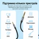 Аудиокабель Vention 5 м 3,5 мм TRS на 6,35 мм TRS аналоговый стереосигнал хлопковая оплетка позолоченные контакты серый (BAUHJ) - изображение 5