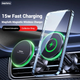 Автотримач для телефона з БЗП REMAX MagSafe Magnetic 15W Wireless Charging Car Mount RM-C01 Black (6954851236337) - изображение 5
