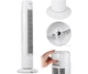 Напольный вентилятор Domotec White-Grey 3 скорости, колонная модель с электронным управлением для комнаты - изображение 6