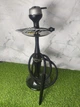Кальян ATMOS Wood Steel Black — 49 см, нержавеющая шахта, деревянный элемент, стеклянная колба - изображение 1