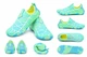 Обувь для пляжа и кораллов аквашузы Diving shoes зеленые с голубым 37 ( 23,3 см ) 165 - изображение 2