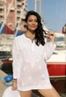 Туніка Fresh Cotton з квітковим мереживом напівпрозора S Білий (3177936) - изображение 3