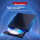 Зовнішній оптичний привід Newmine USB, портативний DVD-записувач, зовнішній CD/DVD-привід, сумісний з ноутбуками та настільними комп'ютерами - зображення 4