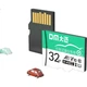 Карта пам'яті DM Daimai 32 ГБ TF (MicroSD), зелена карта, C10, сумісна з Xiaomi, Hikvision, Lingdu, Dian Dian Pai Monitoring, відеореєстратором, високошвидкісна карта пам'яті Fat32 - зображення 3