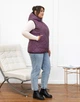Женский теплый жилет с капюшоном удлиненный MODA 100095 68 Сливовый ( M - 100095/1 U ) - изображение 3