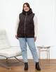Женский теплый жилет с капюшоном удлиненный MODA 100095 68 Шоколадный ( M - 100095/2 Y ) - изображение 2