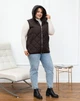 Женский теплый жилет с капюшоном удлиненный MODA 100095 68 Шоколадный ( M - 100095/2 Y ) - изображение 5