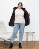 Женский теплый жилет с капюшоном удлиненный MODA 100095 68 Шоколадный ( M - 100095/2 Y ) - изображение 8