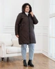 Жіноча зимова куртка з капюшоном подовжена MODA 100251 48 Шоколадний (М — 100251/2 A) - зображення 5