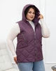 Женский теплый жилет с капюшоном удлиненный MODA 100305 64 Сливовый ( M - 100305/1 T ) - изображение 1