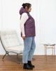 Женский теплый жилет с капюшоном удлиненный MODA 100305 64 Сливовый ( M - 100305/1 T ) - изображение 3