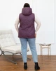 Женский теплый жилет с капюшоном удлиненный MODA 100305 64 Сливовый ( M - 100305/1 T ) - изображение 4