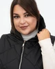 Женский теплый жилет с капюшоном удлиненный MODA 100305 50 Черный ( M - 100305/3 D ) - изображение 5