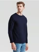 Мужская футболка с длинным рукавом Fruit of the Loom Valueweight Long Sleeve 100% хлопок,размер XL, Глубоко темно-синяя - изображение 4
