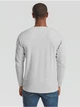 Мужская футболка с длинным рукавом Fruit of the Loom Valueweight Long Sleeve, 100% хлопок, размер XXL, Серо-лиловая - изображение 3