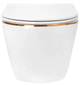 Подвесной унитаз Rea Carlo Mini безободковый с системой смыва Tornado white gold edge REA-C4800 - изображение 3