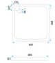 Душовий піддон REA BELMOND 80x80 WHITE - изображение 5