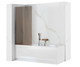 Шторка для ванни Rea Elegant нерухома 70x140 brushed copper REA-W5694 - зображення 1