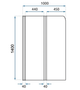 Шторка для ванны Rea Agat-2 складная 100x140 brushed copper REA-W5698 - изображение 4