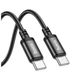 Кабель Hoco X91 Type-C - Type-C PD 60W (3A) 3м нейлоновый для ноутбука и быстрой зарядки Black - изображение 3