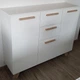 Комод PURE белый на ножках (118.5×96×37 см), 2 выдвижных ящика/3 отдела с дверцей - изображение 3