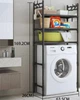 Стеллаж над стиральной машиной Laundry Rack 399 WR из стали и пластика 3 полки 169.2х63.5х26 см Черный - изображение 2