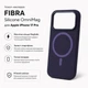 Чохол для смартфона Apple iPhone 17 Pro BeCover FIBRA Silicone OmniMag Dark Purple (BC_716215) - зображення 3