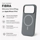 Чехол для смартфона Apple iPhone 17 Pro BeCover FIBRA Silicone OmniMag Gray (BC_716217) - изображение 3
