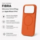 Чехол для смартфона Apple iPhone 17 Pro BeCover FIBRA Silicone OmniMag Orange (BC_716221) - изображение 5