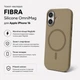 Чохол для смартфона Apple iPhone 16 BeCover FIBRA Silicone OmniMag Brown (BC_716224) - зображення 3