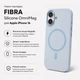 Чехол для смартфона Apple iPhone 16 BeCover FIBRA Silicone OmniMag Light Blue (BC_716228) - изображение 3