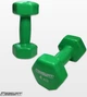 Гантель для фитнеса EasyFit 4 кг 1 шт. с виниловым покрытием цельная литая неразборная Зеленая (EF-0040GR) (56003014) - изображение 3