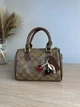 Женская коричневая сумка Coach Rowan Satchel с монограммой и брелоком-вишней, сумка Коач через плечо Коач ART161 - изображение 2