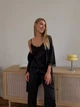 Женский комплект четверка халат майка шорты штаны Eleanor Collection L Черный - изображение 8