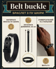 Стильний чоловічий браслет Belt Buckle Чорний - зображення 1