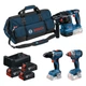 Zestaw Bosch Professional wkrętarka GSR 18V-65 + klucz udarowy GDX 18V-285 + młotowiertarka GBH 18V-22, 3 akumulatory GBA 5 Ah, ładowarka GAL 18V-40, torba M-bag (4053423619454) - obraz 1