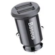 Автомобільний зарядний пристрій Baseus Grain CCALL-ML01, 2 USB-A, 3.1 A, чорний - изображение 5
