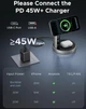 Беспроводное зарядное устройство UGREEN MagFlow Pro Qi2.2 25W 2 in 1 Magnetic с TEC-охлаждением, кулером и дисплеем - изображение 9