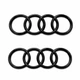 Емблеми набір Quattro AUDI (Ауді) Q5 2019-2023 273 мм, 202 мм комплект чорний глянець капот багажник - зображення 6