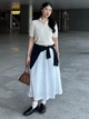 Юбка миди летняя женская Uniqlo 409014594 XL Белая (1161549102) - изображение 9