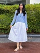 Юбка миди летняя женская Uniqlo 409014594 XL Белая (1161549102) - изображение 14
