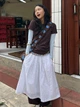 Юбка миди летняя женская Uniqlo 409014594 XL Белая (1161549102) - изображение 16