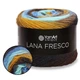 Пряжа YarnArt Lana Fresco, Лимонно-голубой градиент №8102 - 100 г / 380 м, секционная шерстяная пряжа для шалей, бактусов, свитеров и аксессуаров - изображение 1