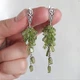 Сережки Hand Made з намистинами натурального хризоліту світло-зеленого відтінку - зображення 3