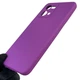 Чехол для Oppo Reno 7 4G силиконовый с микрофиброй нескользящий фиолетовый - изображение 4