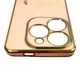 Чехол для TECNO Spark Go 2024 (BG6) с принтом золотые бабочки глянцевый с защитой камеры с золотой окантовкой Пудровий - изображение 5