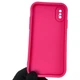 Чехол силиконовый Soft Touch с 3D принтом для Apple iPhone X малиновый (Полная защита камеры) - изображение 2